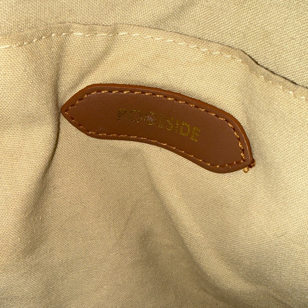 Chic Tan Woven Tote with Brown Accents - Picture 7 of 11